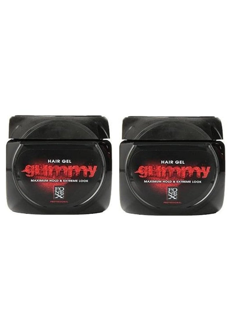 Gummy Hair Gel, Maximum Hold & Extreme Look 23.5oz - Pack of 2