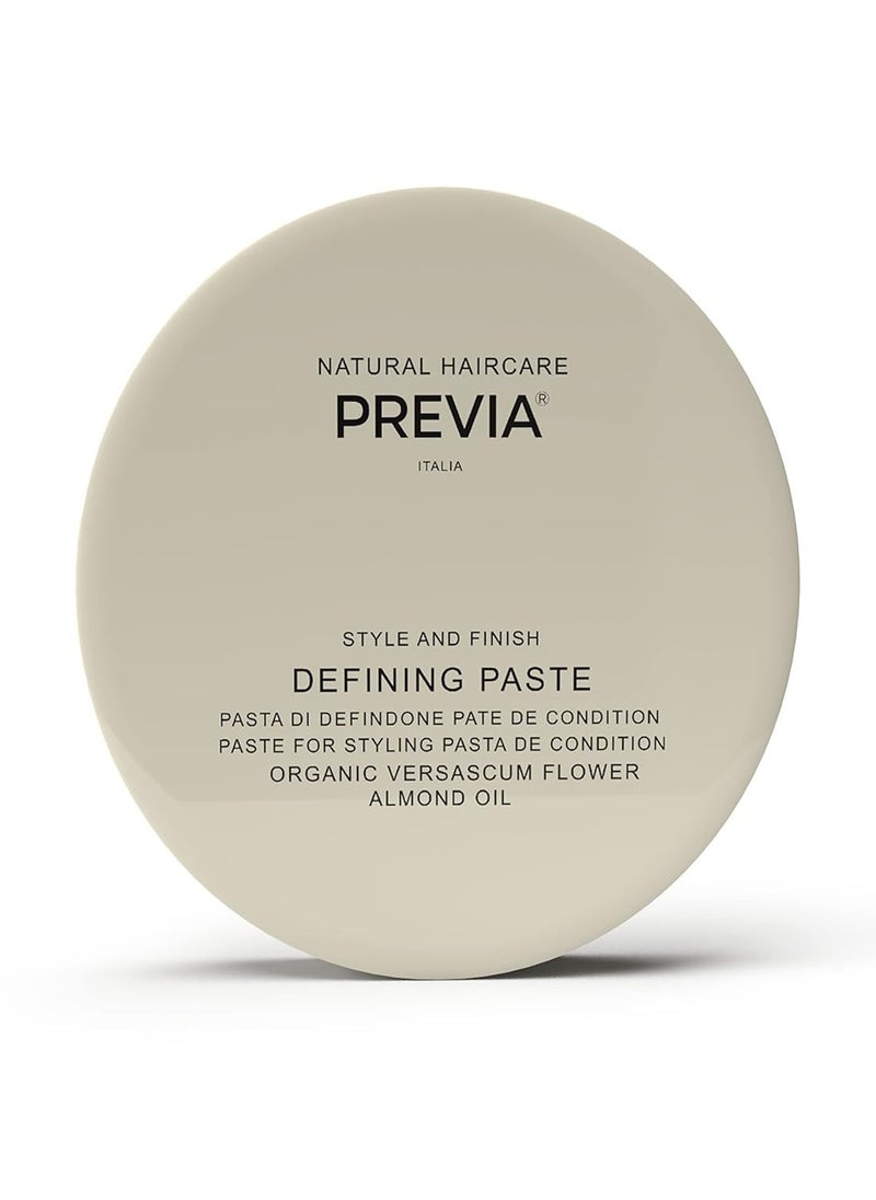 PREVIA Defining Hair Paste - Matte Hair Gel with Medium Hold for All Hair Types - Anti-Static, Flexible Hold Hair Styling Product with Natural Citrus Fragrance - Paraben-Free - 3.38 oz