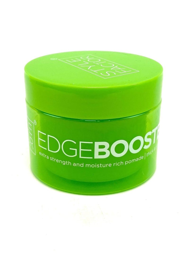Edge Booster Style Factor Extra Strength and Moisture rich pomade - Thick & Coarse Maximum hold 3.38oz- Emerald (3 Pack)