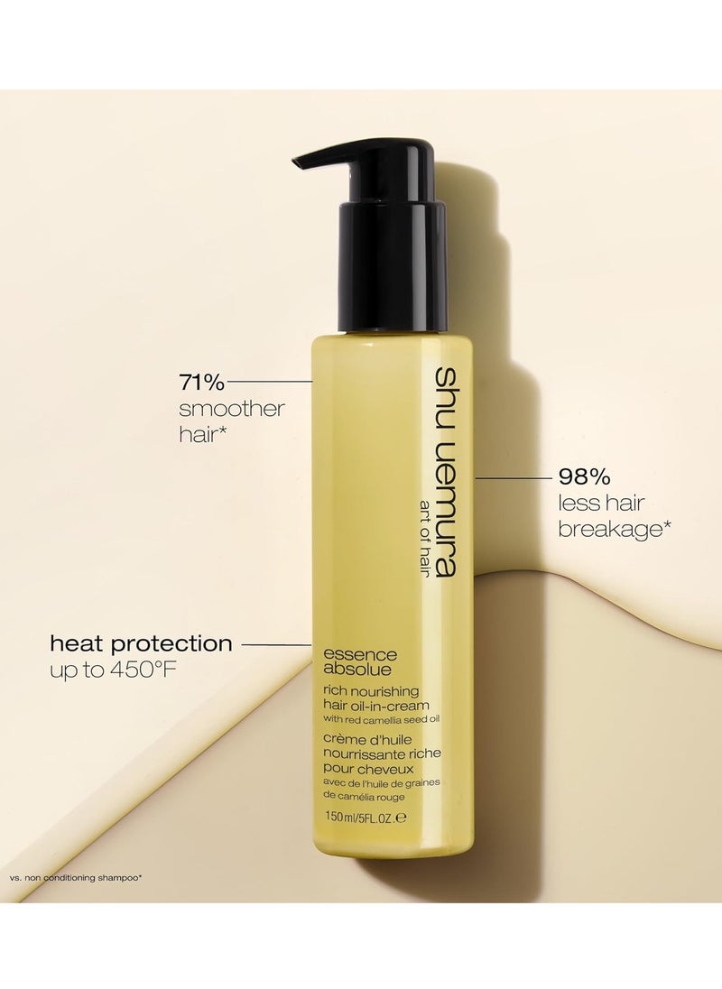 Shu Uemura Essence Absolue Nourishing Hair Cream - Protects Against Heat Damage and UV, Hydrates and Smooths, For All Hair Types