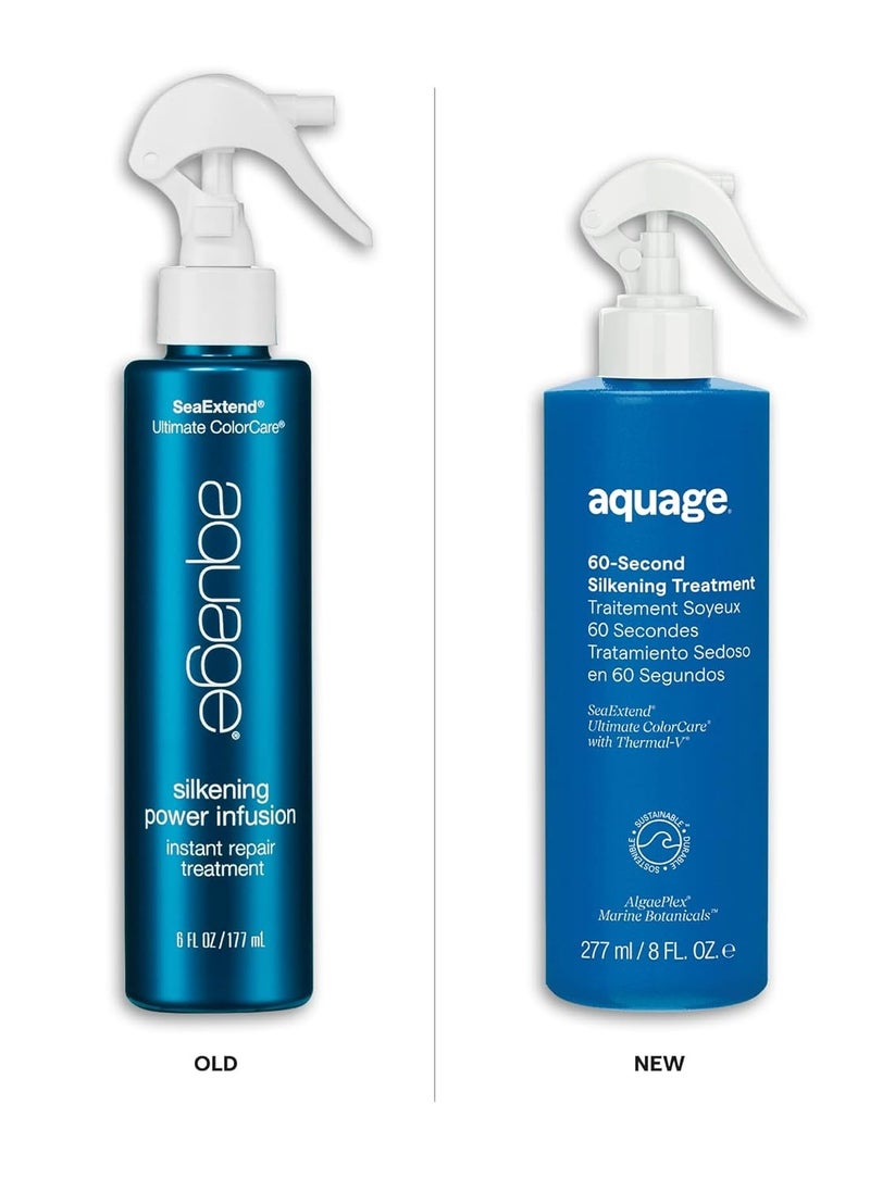 Aquage SeaExtend 60 Second Silkening Treatment, Replenishes Moisture to Restore Hair’s Silky, Natural Feel, 8 oz.