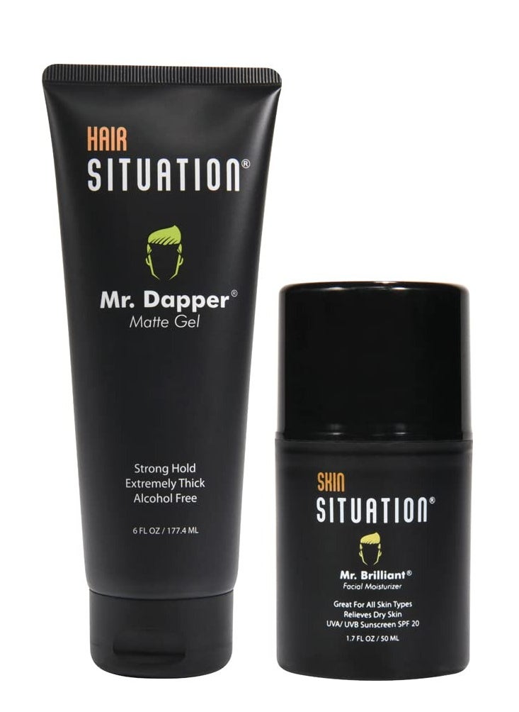 Mr. Dapper Matte Hair Gel and Mr. Brilliant Face Moisturizer