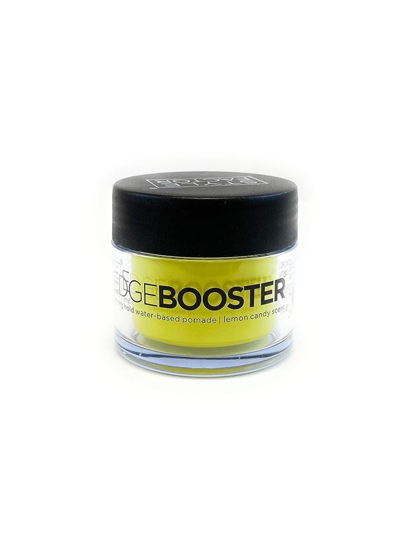 Edge Booster Style Factor Strong Hold Water Base Pomade- Excellent for Taming Edges & Braiding Hair - Lemon Candy 0.85oz
