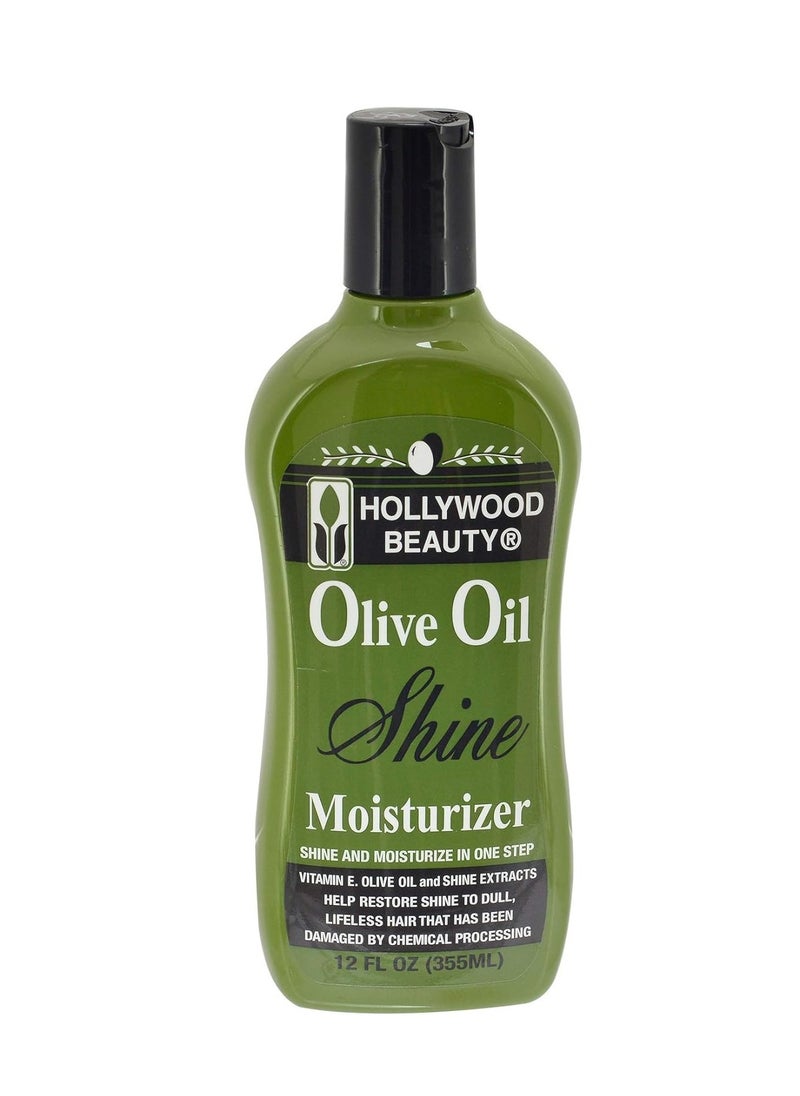 HOLLYWOOD BEAUTY Olive Oil Shine Moisturizer Shine and Moisturizer in One Step 12oz/355ml