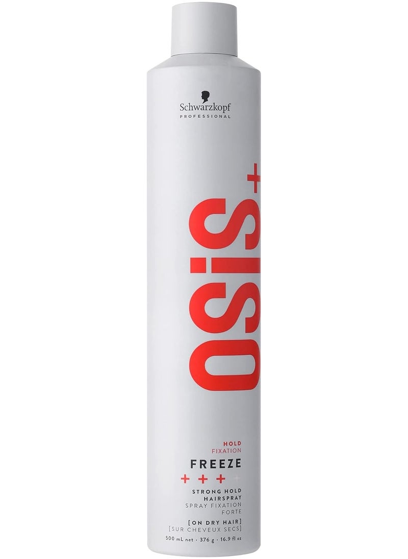 OSiS+ Freeze Strong Hold Hair Spray 500 ml Unscented Coated