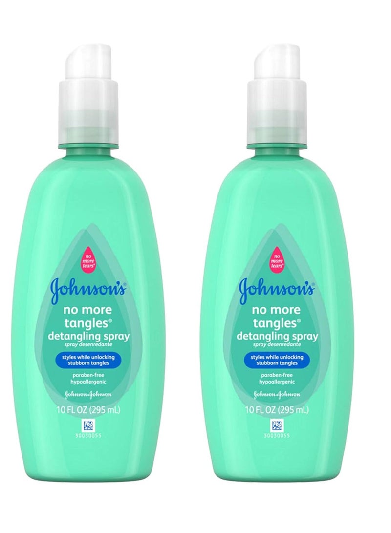 Johnson's No More Tangles Spray Detangler 10 Fl Oz (Pack of 2)