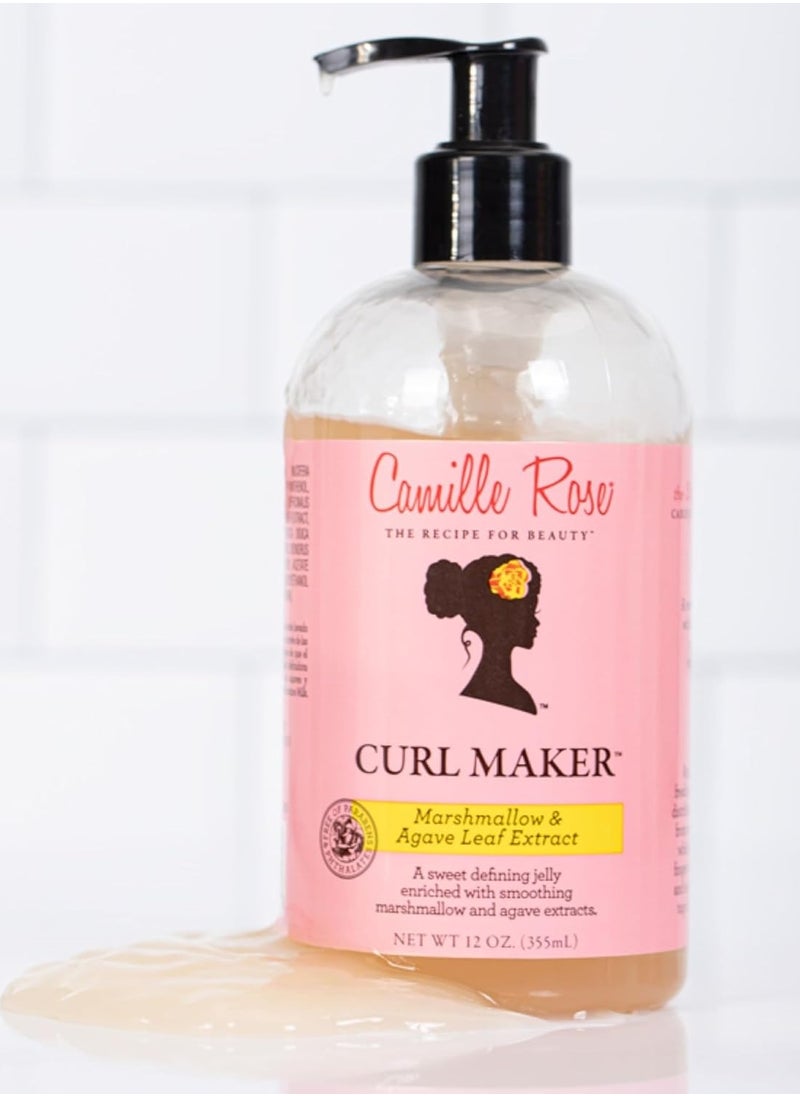 Curl Maker Jelly 12oz Nourishing & Defining Gel for Coily, Curly & Wavy Hair Natural & Clean Formula