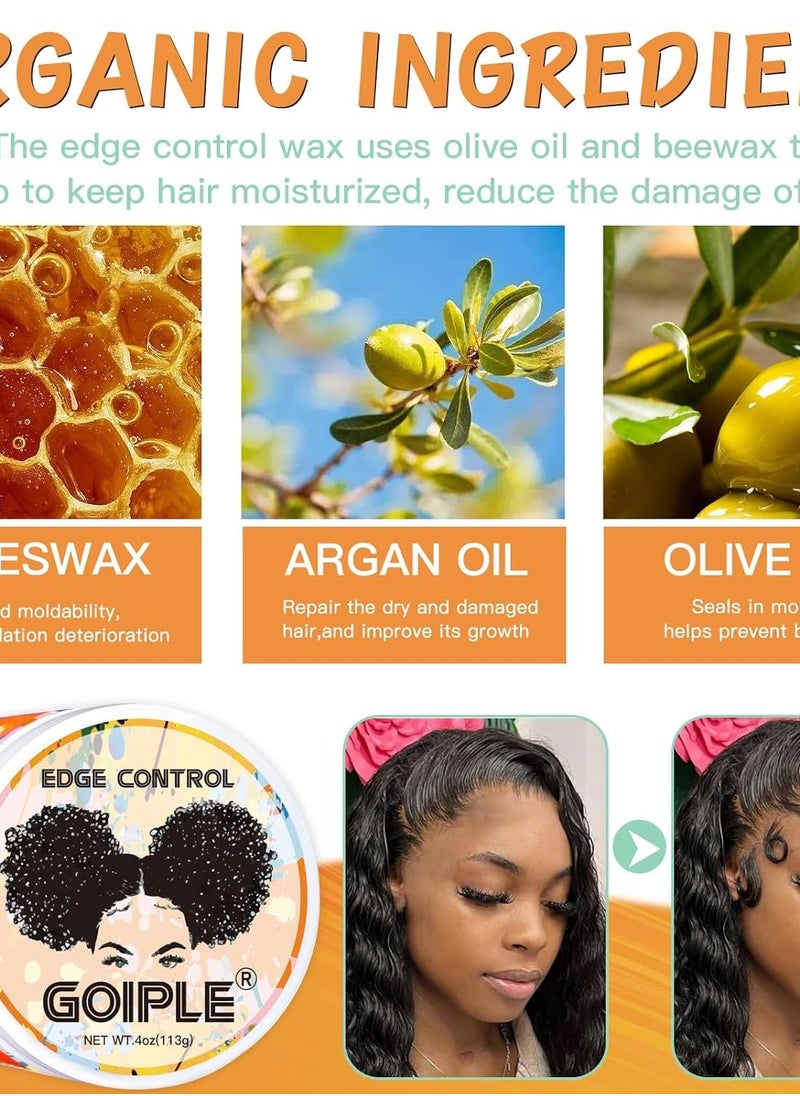 Natural 10 in 1 Chebe Oil Moisturizer for Hair Growth, Scalp, and All Hair Types, with African Chebe Powder and Edge Control Wax for Women Strong Hold