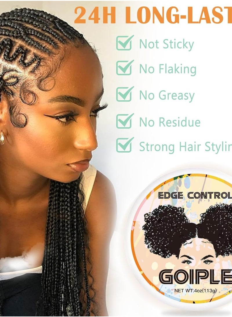 Natural 10 in 1 Chebe Oil Moisturizer for Hair Growth, Scalp, and All Hair Types, with African Chebe Powder and Edge Control Wax for Women Strong Hold