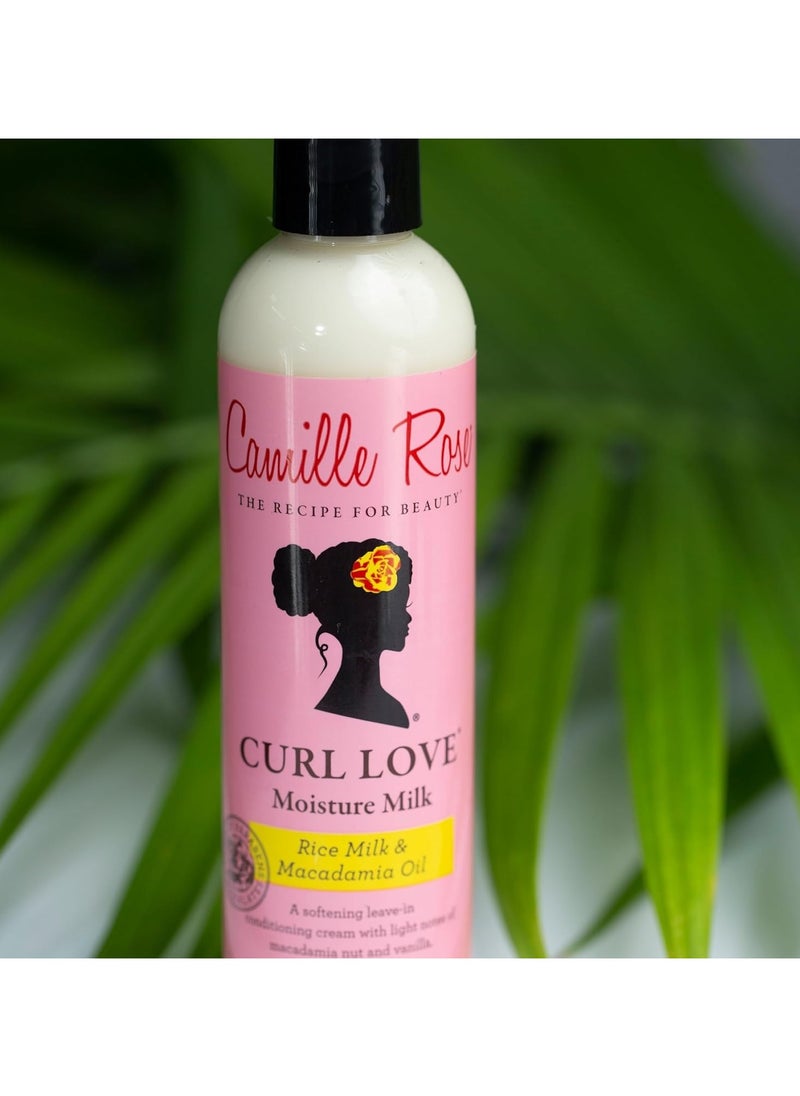 Curl Love Moisture Milk 8oz Hydrating Leave-In for Soft & Defined Curls Vanilla Scent