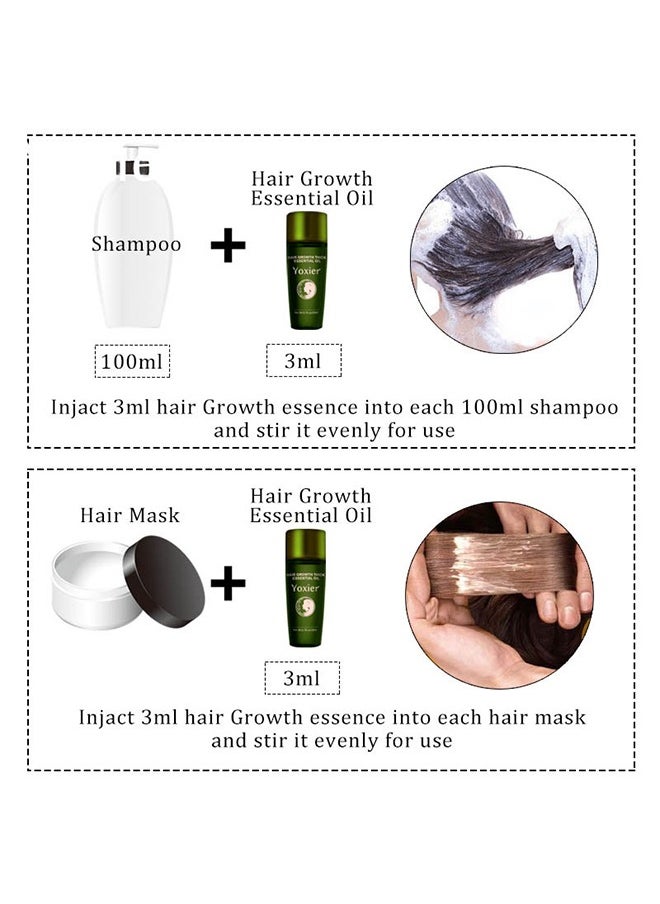 Hair Growth Thick Essential Oil，Natural Polygonum Multiflorum Hair Essential Oil, He Shou Wu For Man and Woman Hair Loss, Make Hair Smoother & Shinier 20ml