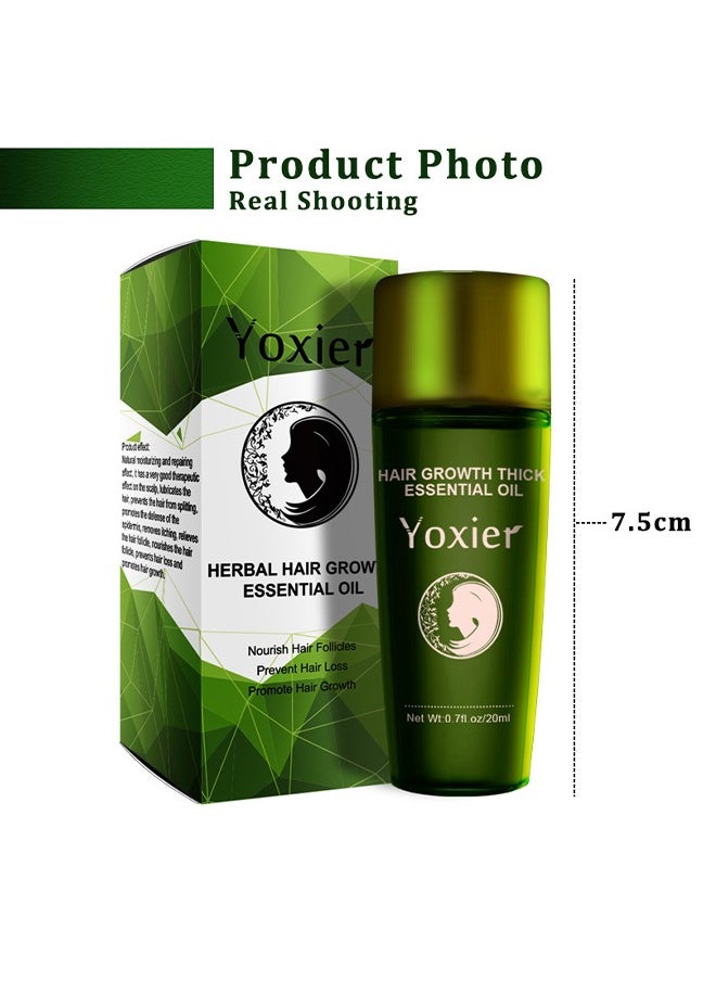 Hair Growth Thick Essential Oil，Natural Polygonum Multiflorum Hair Essential Oil, He Shou Wu For Man and Woman Hair Loss, Make Hair Smoother & Shinier 20ml