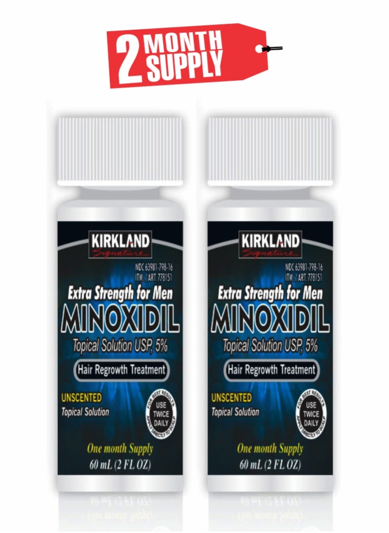 Minoxidil 5% - The Reliable Hair Growth Solution for Men Pack Of 2