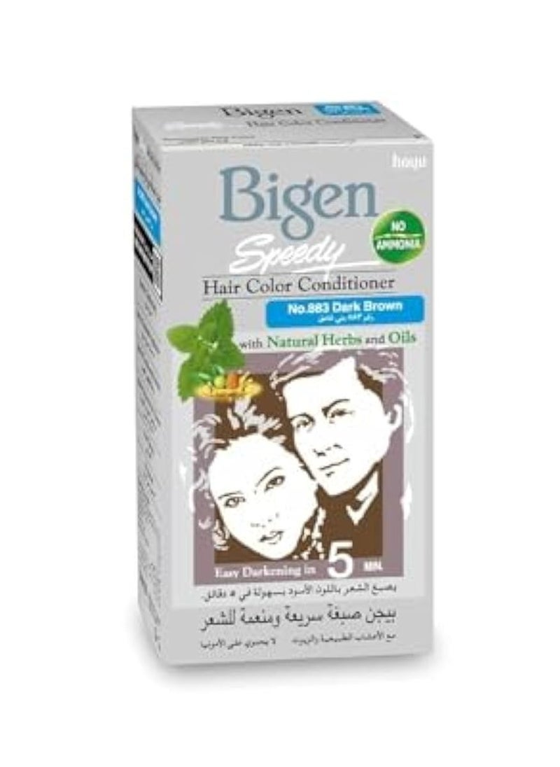 Bigen Speedy Hair Color, 40g+40g - Dark Brown 883