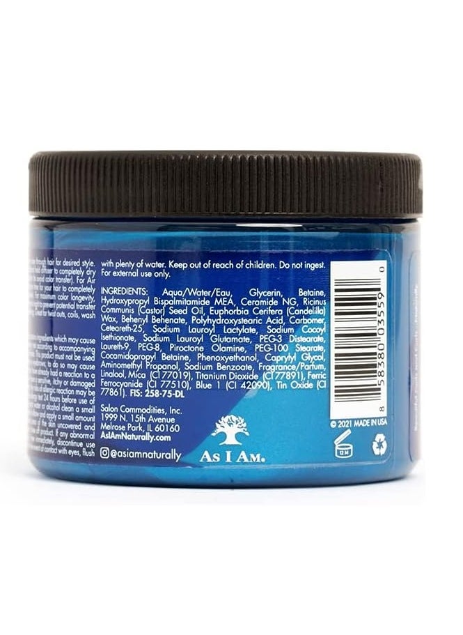 As I Am Curl Color - Cool Blue - 6 ounce - Color & Curling Gel - Temporary Color - Medium Hold - with Jamaican Black Castor Oil, Ceramides, & Betaine - Vegan & Cruelty Free