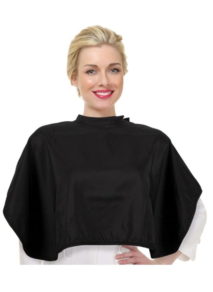 ForPro Water-Resistant Makeup Cape, Professional Mid-Length Beauty Cape with Adjustable Velcro Closure, 27.5