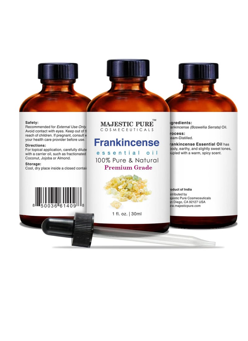 Frankincense Essential Oil, Premium Grade, Pure and Natural, for Aromatherapy, Massage, Topical & Household Uses, 1 fl oz