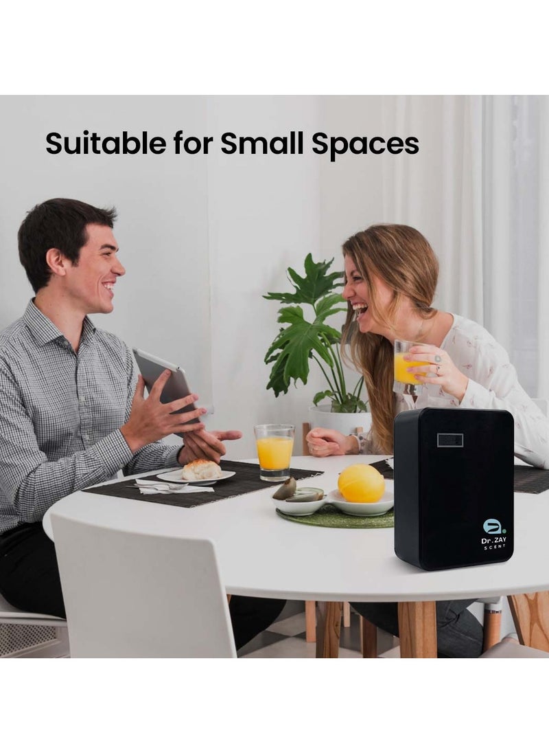 Dr. Zay Scent Smart Fragrance Diffuser Machine – Aromatherapy Diffuser with Digital Clock Display, 400-500 Sq. Meter Coverage, Ideal for Bedrooms & Living Rooms – Black