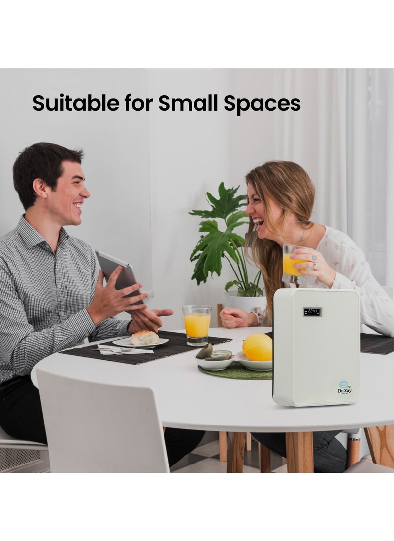 Dr. Zay Scent Smart Fragrance Diffuser Machine – Aromatherapy Diffuser with Digital Clock Display, 400-500 Sq. Meter Coverage, Ideal for Bedrooms & Living Rooms (White)