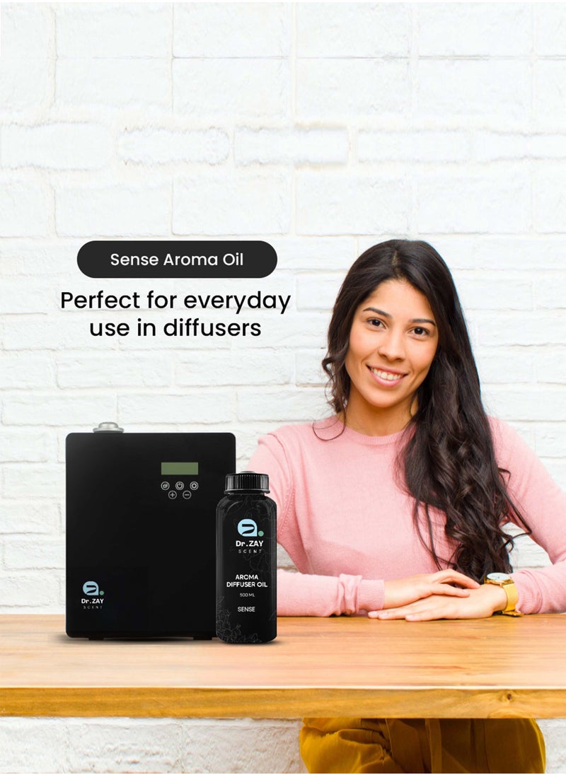 Dr Zay Scent Diffuser Aroma - SENSE (500ML) | Notes of Fruity, Floral, Amber | Perfect for Home, Hotels & Offices | Made in the UK