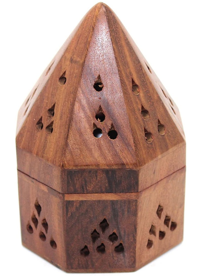 Temple Wooden Charcoal Cone Burner