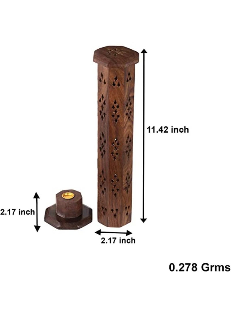 Wooden home fragramce home decor Wooden Incense stick holder Mabkhara tower shape