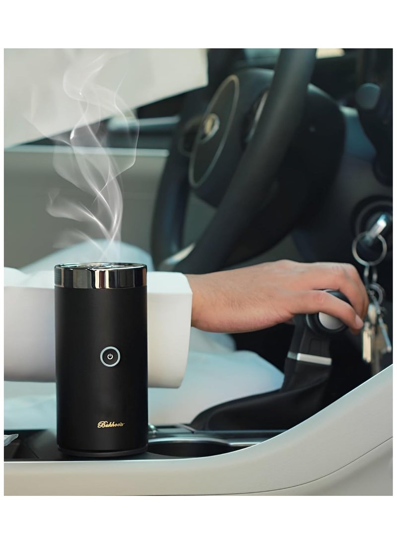 Electric Bakhoor Burner, Car Electric Incense Burner, Portable USB Rechargeable Smart Electronic Aroma Diffuser Car Incense Holder for Ramadan, Muslim Home Decoration