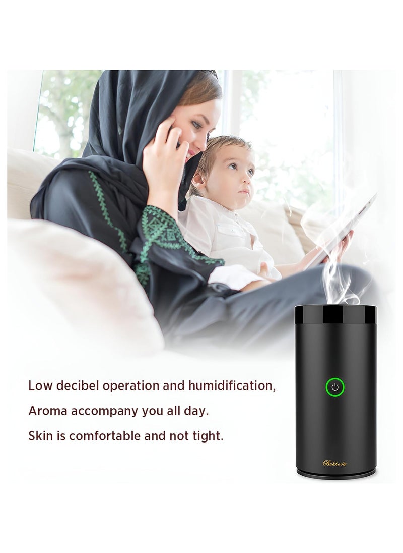 Electric Bakhoor Burner, Car Electric Incense Burner, Portable USB Rechargeable Smart Electronic Aroma Diffuser Car Incense Holder for Ramadan, Muslim Home Decoration