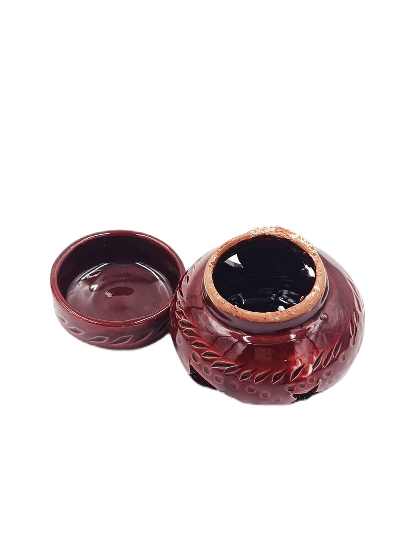 Moroccan Handmade Natural Clay Bukhoor Stand 10 cm