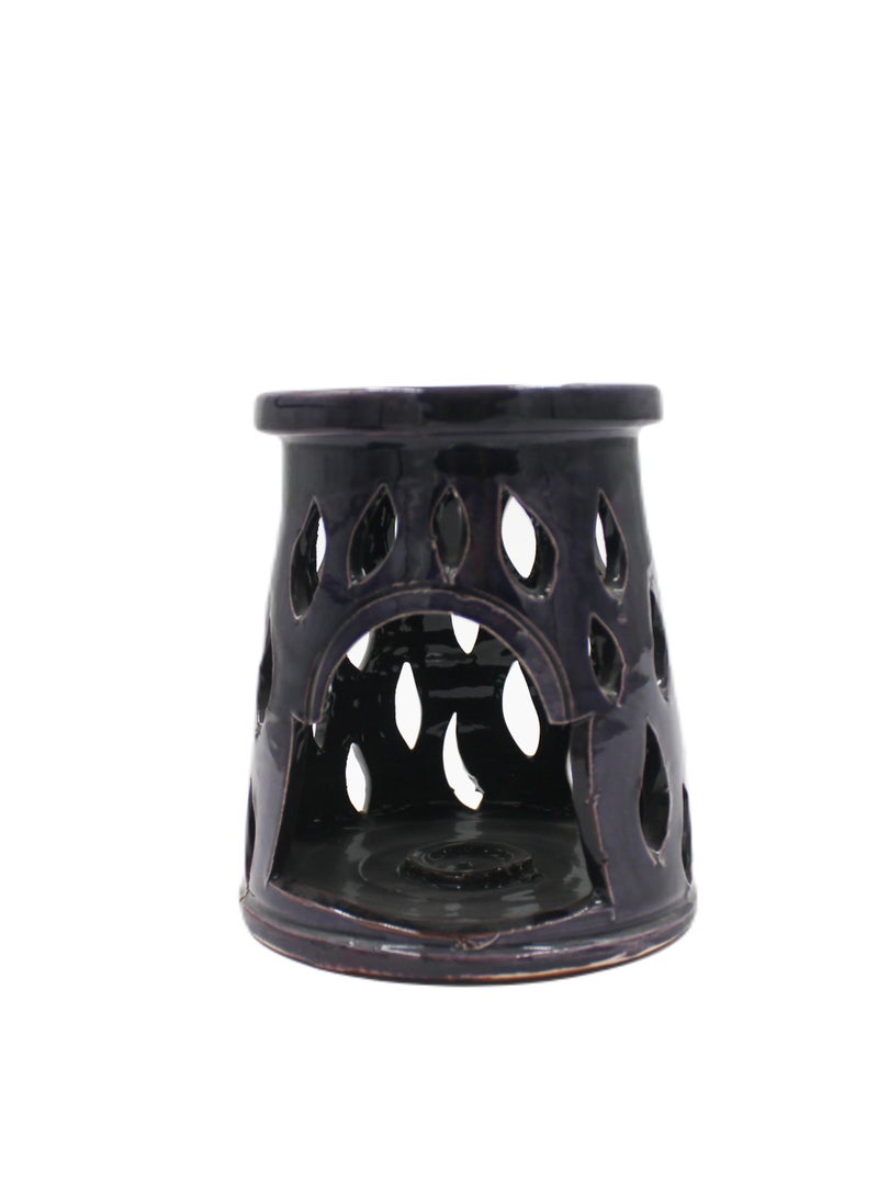 Moroccan Handmade Natural Clay Bukhoor Stand 11 X 10.5 cm