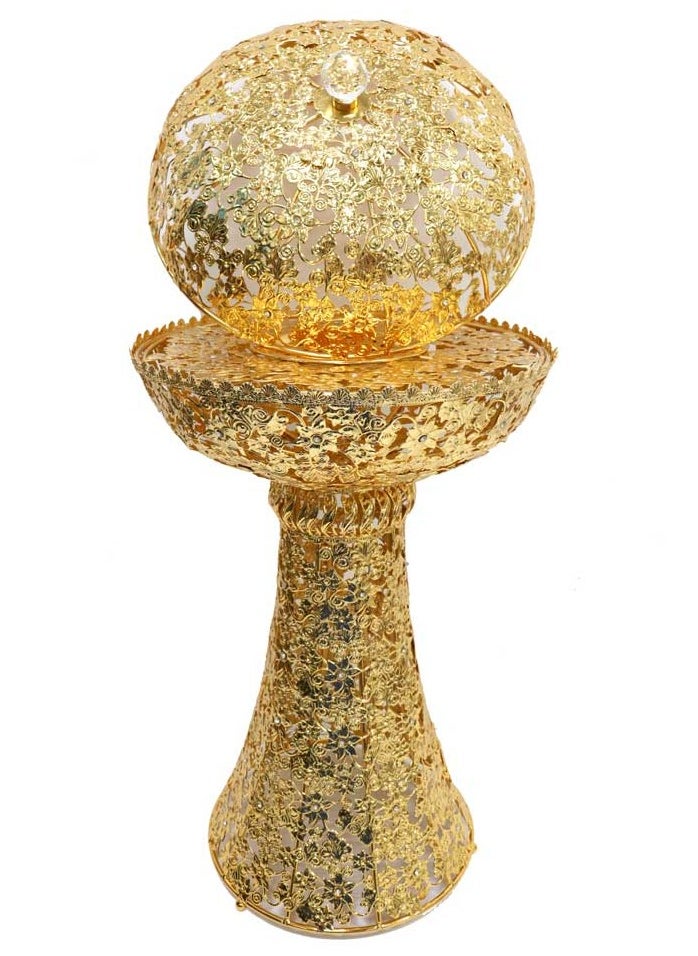 Large Incense Burner with top cover 60 cm Tall Bakhoor Oud Holder Mabkhara for Home Fragrance and Decore