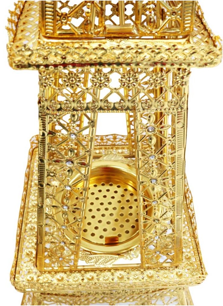 Large Incense Burner Eiffel Tower Design Bakhoor Oud Holder Mabkhara for Home Fragrance and Decore