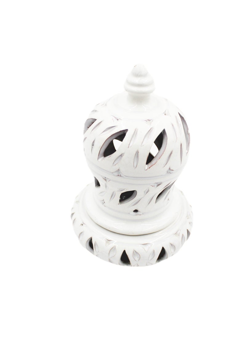 MOROCCAN HANDMADE NATURAL CLAY BUKHOOR STAND 20 CM