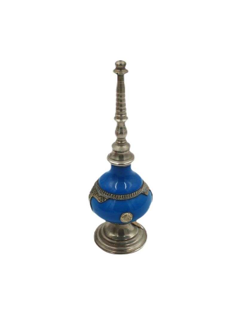 Moroccan Handmade Camel Bone Rose Water Holder With White Metal Work