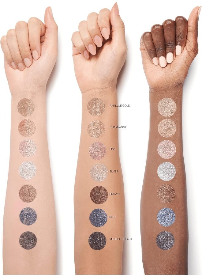 Usa. Loose Blue Metallic Eyeshadow Pot Eye Sparkles Shimmer. High Pigment Powder. - Blue
