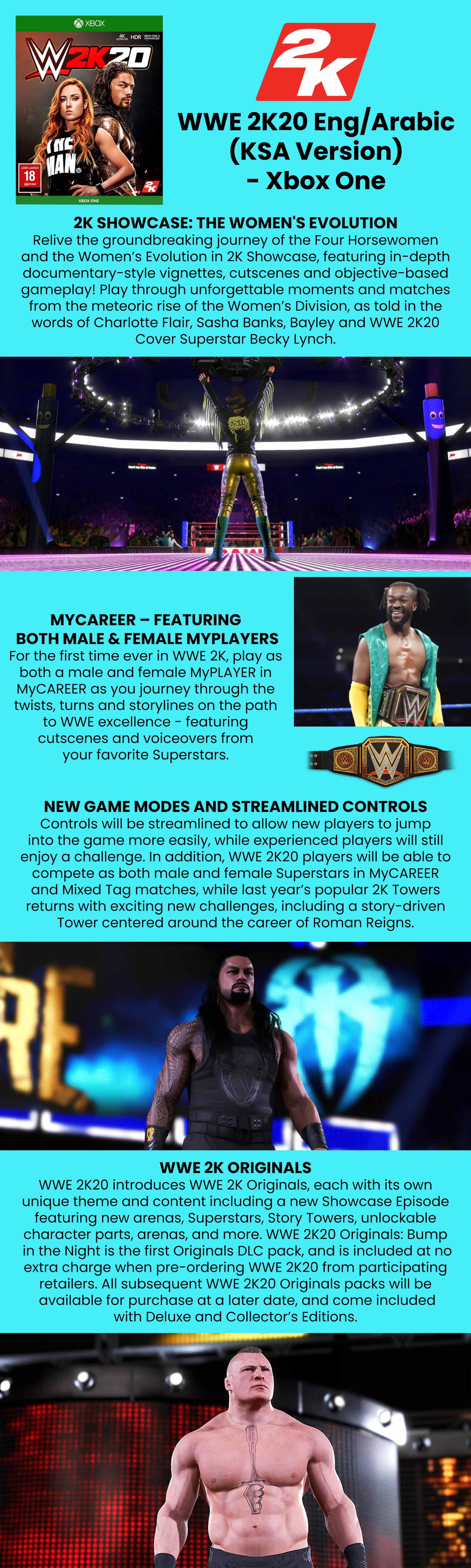 WWE 2K20 Eng/Arabic (KSA Version) - Sports - Xbox One