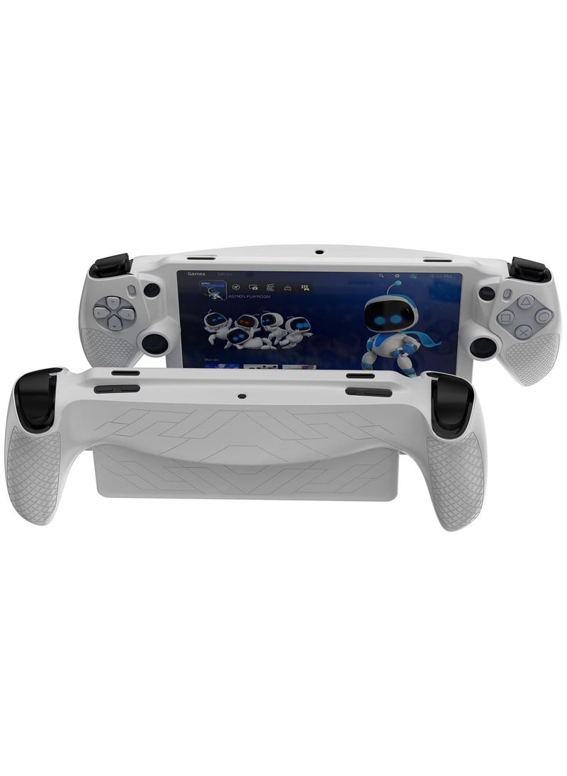 Case Compatible with PlayStation Portal Remote Player, Case for Sony PlayStation Portal, Full Protective Anti-Scratch Handheld Silicone Case, Silicone Material - White