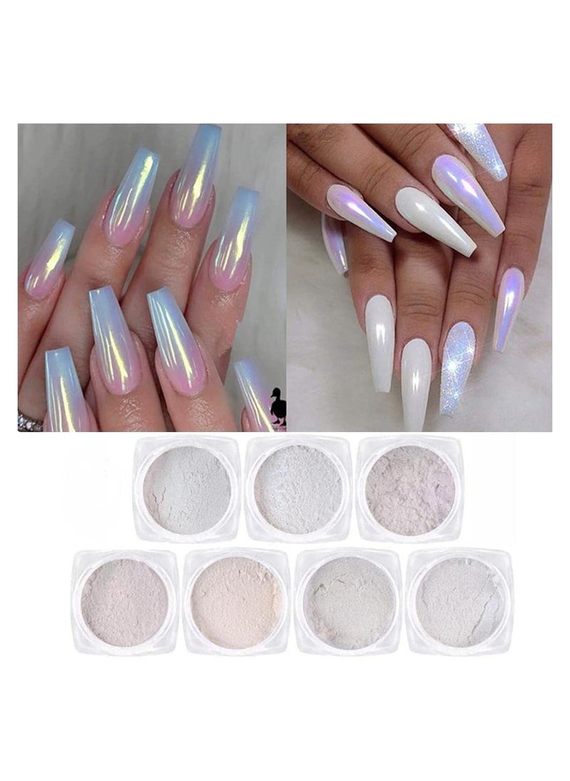 Pearl Chrome Powder Nail Powder Nail Decoration 7 cans