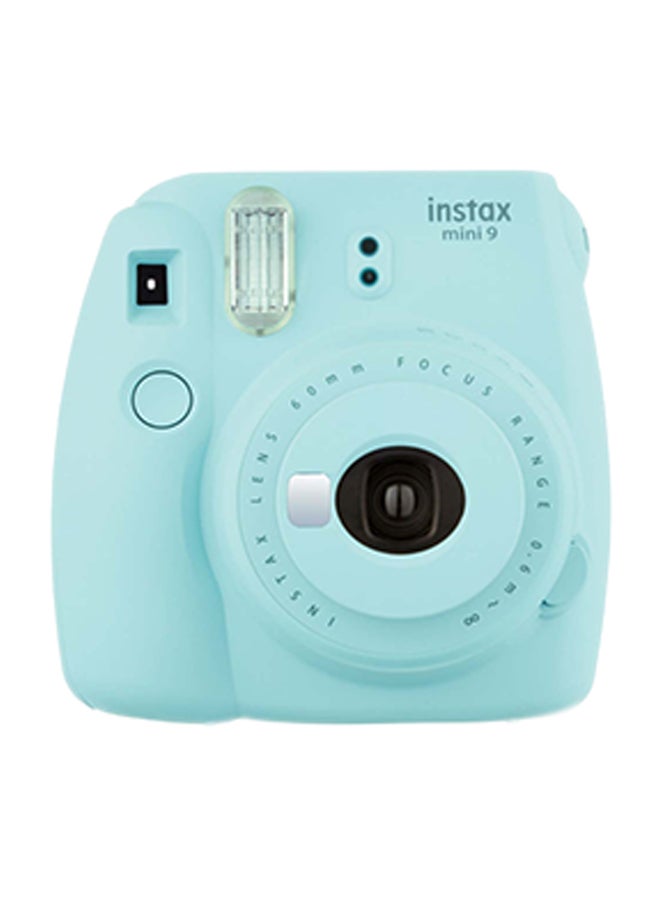 Instax Mini 9 Instant Film Camera Ice Blue With Leather Carry Case