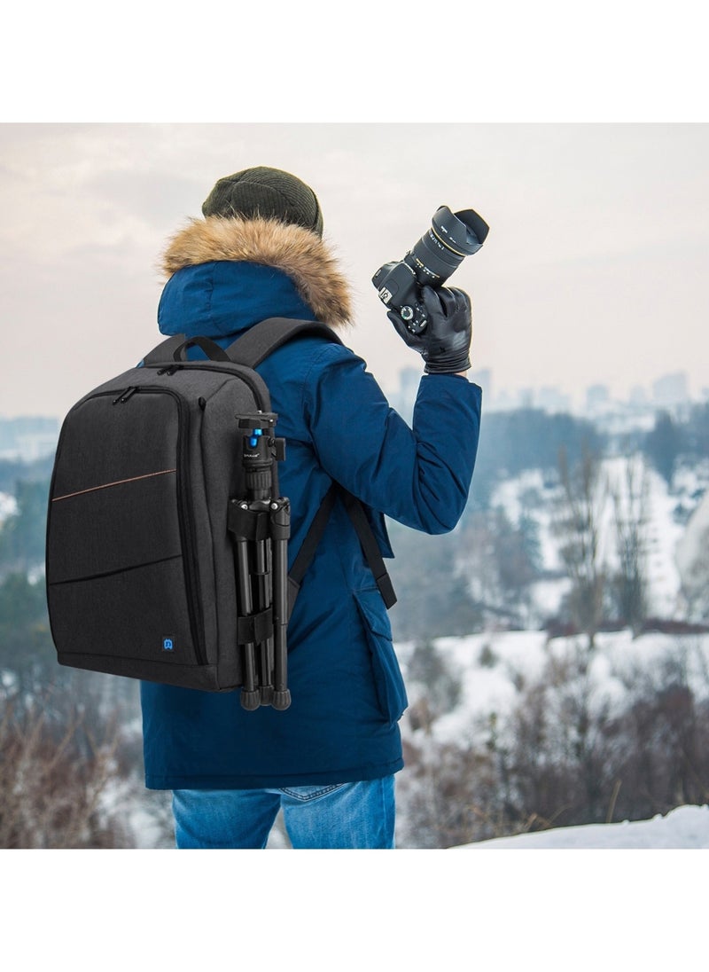 Waterproof  Camera Bag Case Travel DSLR Camera Backpack for SLR DSLR, Lenses, Accessories  Backpack Laptop Tablet Backpack Compatible for Sony/Canon/Nikon Camera and Lens Tripod Accessories