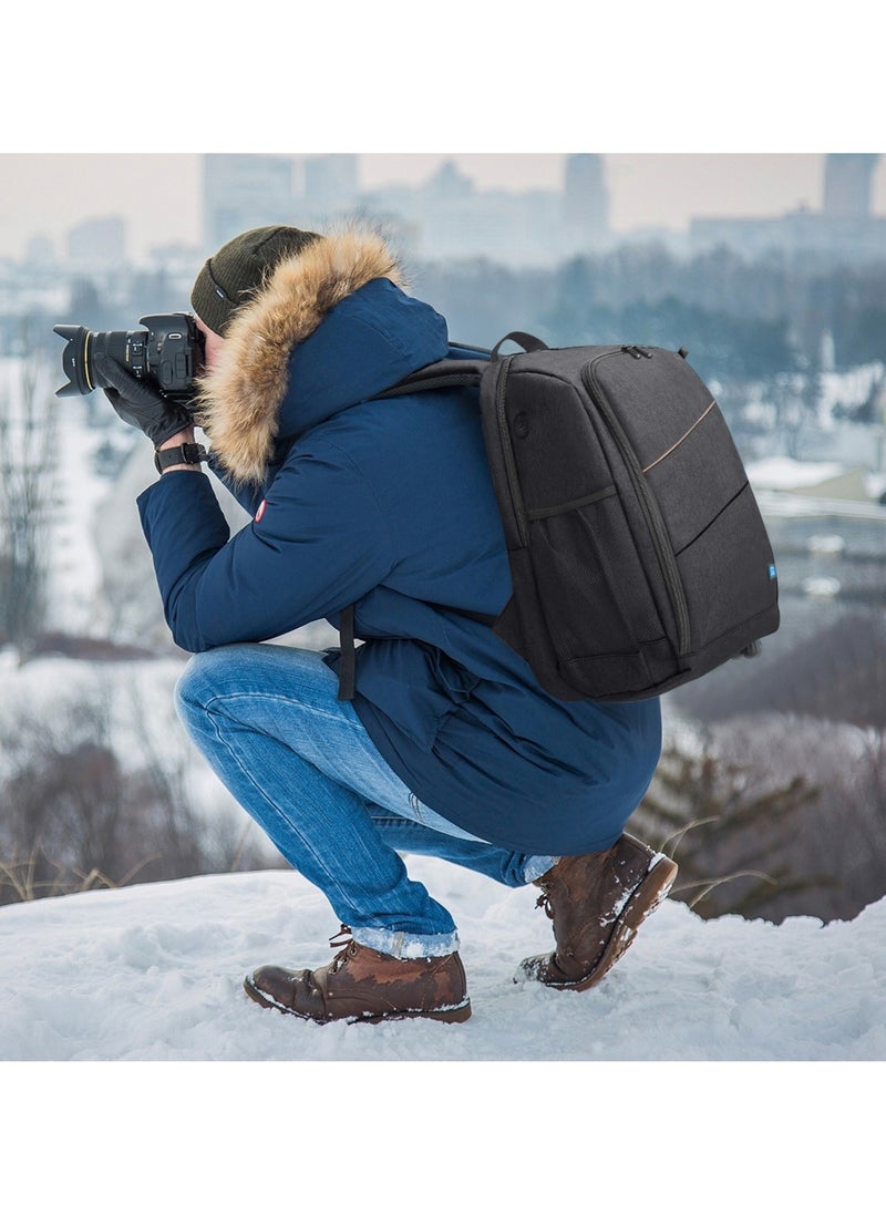 Waterproof  Camera Bag Case Travel DSLR Camera Backpack for SLR DSLR, Lenses, Accessories  Backpack Laptop Tablet Backpack Compatible for Sony/Canon/Nikon Camera and Lens Tripod Accessories