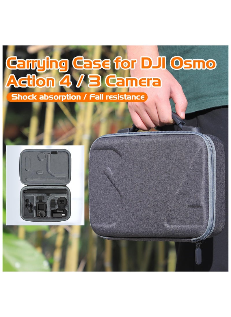 Carrying Case Fits for DJI Osmo Action 4 / Action 3, Hard Case Portable Storage Bag Travel Carry Case Protective Case Compatible with DJI OSMO Action 4/3 Adventure Combo Accessories