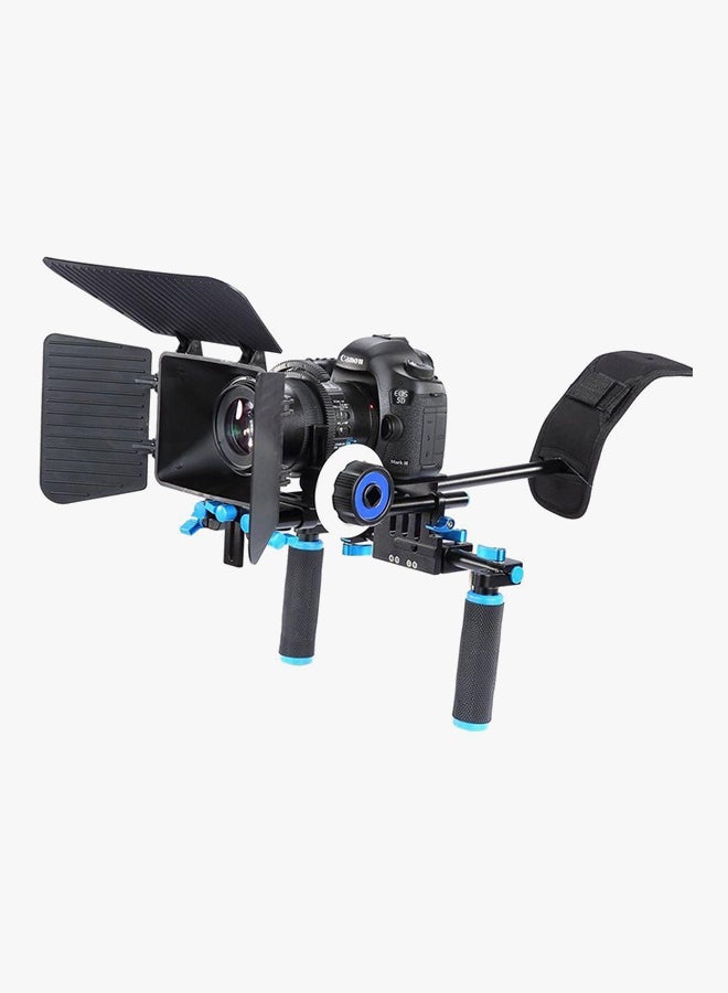 Vrs1 DSLR Rig For Canon 1D, 1Dii, 5Diii, 6D, 7D, 80D And Nikon D5 D810, D50, D750 Etc. Cameras Black