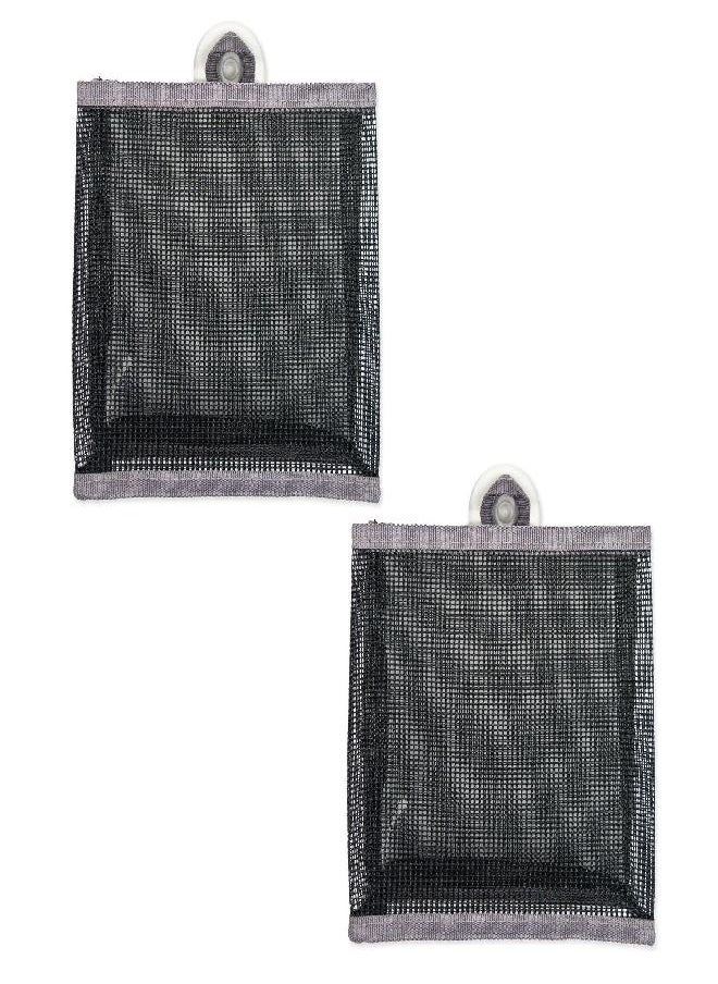 DII Bathroom Mesh Caddy Suction Organizer, Small Set, Gray 2 Piece