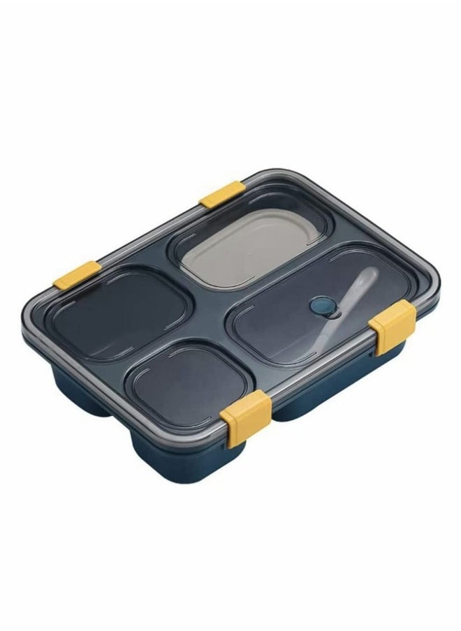 Bento Box, Leak Proof 4 Compartment Lunch Case Lunch Food Salad Containers Holder with Soup Bowl for Kids and Aldult