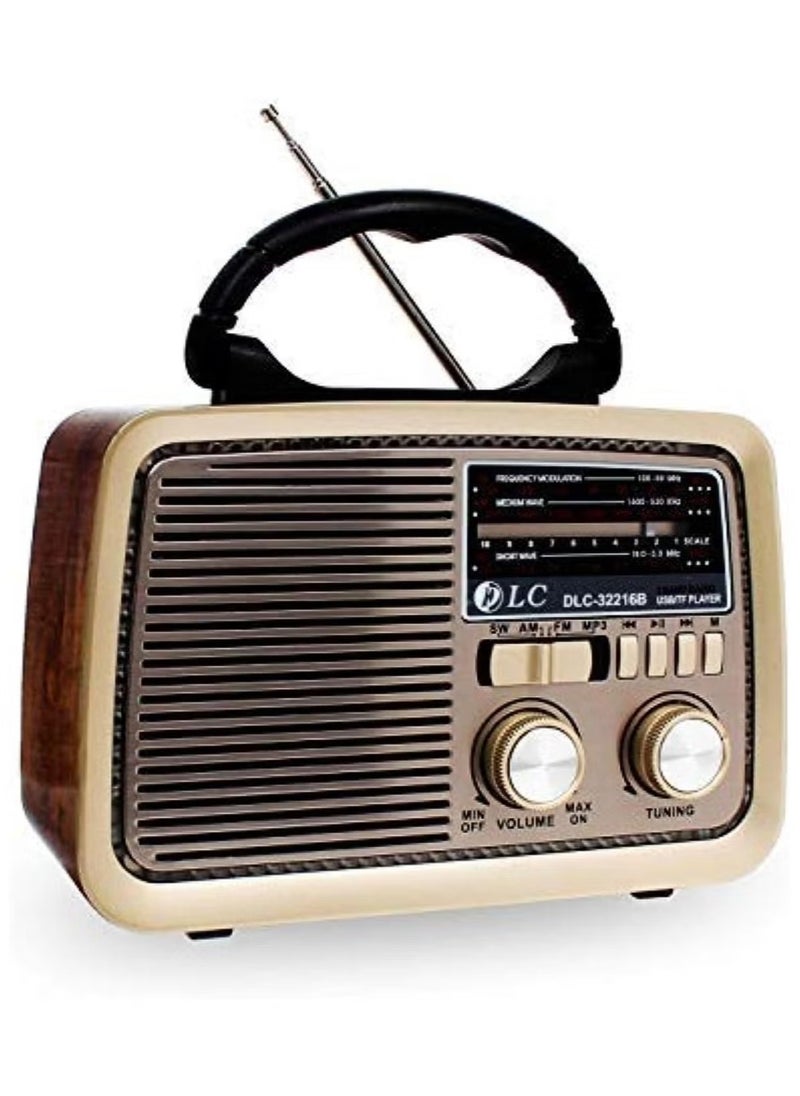 Radio With Bluetooth, SD Card Slot, USB & Aux Port – Portable FM/AM Radio with Wireless Streaming, Compact Design, Versatile Connectivity for Music, Podcasts, and More