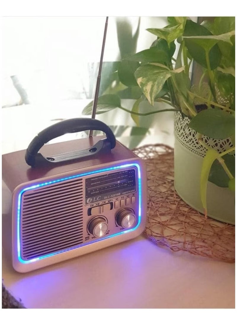 Radio With Bluetooth, SD Card Slot, USB & Aux Port – Portable FM/AM Radio with Wireless Streaming, Compact Design, Versatile Connectivity for Music, Podcasts, and More