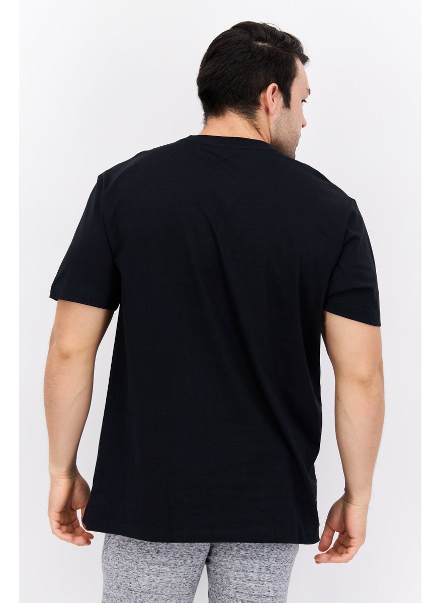 Men Sportswear Fit Short Sleeve Outdoor T-Shirts, Black