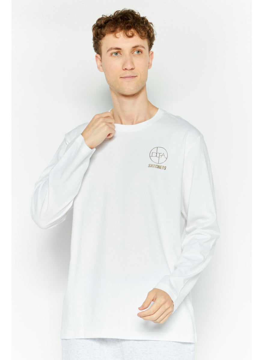 Men Sportswear Fit Long Sleeve Outdoor T-Shirts, White