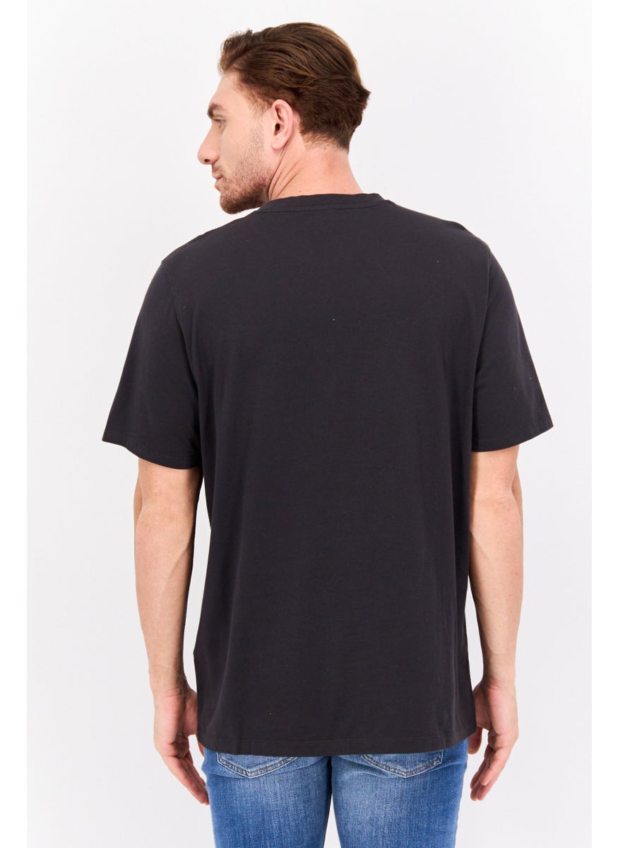 Men Crew Neck Neck Short Sleeve Graphic T Shirt, Black Combo
